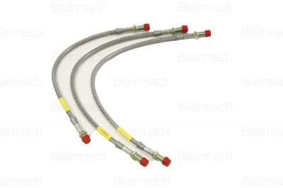 Image of BA158, a 'BRAKE HOSE SET BRAIDED STAINLESS STEEL - 90 DEFENDER' part